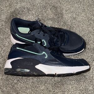 Nike Air Max Dark Blue and Light Green Sneakers